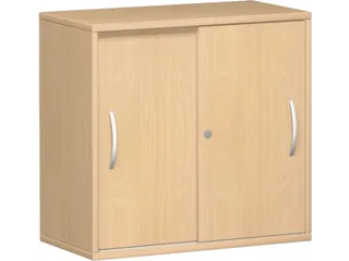 kantoor-schuifdeurkast HxBxD 720x800x425mm hout beuken 2 OH - 1