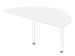 aanbouwtafel,i.h.v.,HxBxD 720-840x1600x800mm,halfrond,Bl-wit