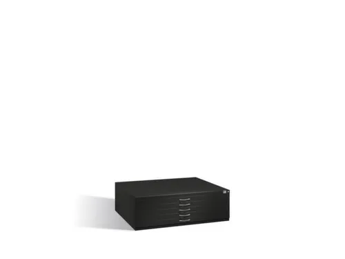 tekeningenkast,HxBxD 420x1350x960mm,romp RAL7021,front RAL3003