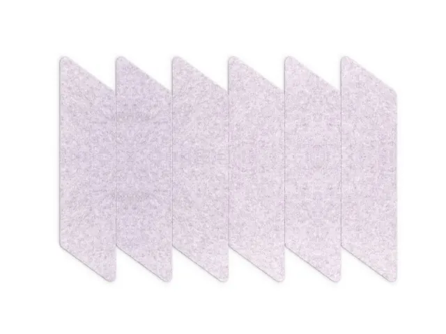 Akoestische PET-vilt parallellogram stroken lichtgrijs 30x120cm 6 stuk