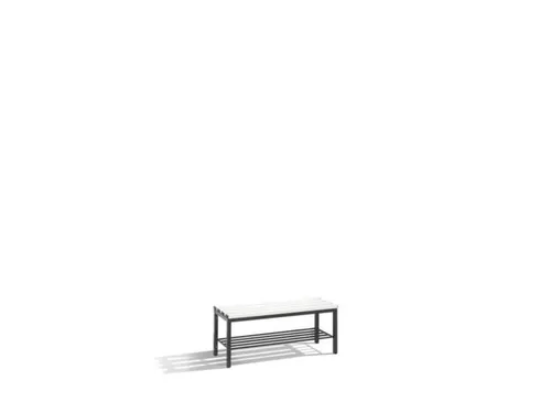 omkleedbank,LxD 1000x400mm,kunststof lijsten lichtgrijs,romp RAL7021