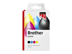 Inktcartridge Quantore alternatief tbv Brother LC3213 zwart + 3 kleure