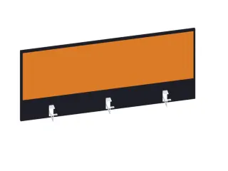 baliepaneel,v. bureau,aanbouw achter,B 1200mm,CC-zwart,BN3005-geel - 1