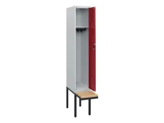 locker met bank,HxBxD 1950x300x815mm,1vak,vak B 300mm,cil.-slot - 2