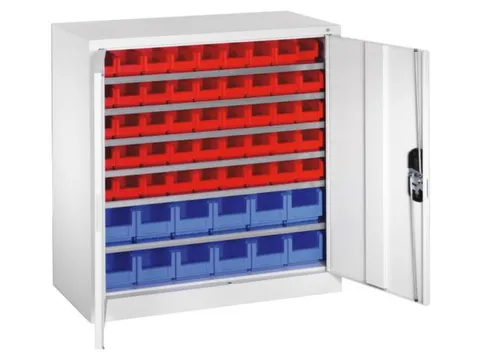 Kast Openslaande Deuren Hxbxd 1000x1000x420mm 6legborden Staal Ral7035