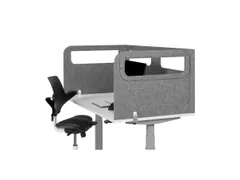 Akoestische Scheidingswand Bureau 160x60x60cm LichtGrijs BNESSUALGY160