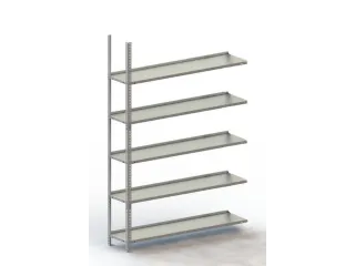 magazijnstelling,aanbouwveld,HxBxD 1850x1252x304mm,vaklast 80kg - 1