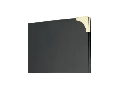 Menukaart Securit a4 4 tas zwart lederlook