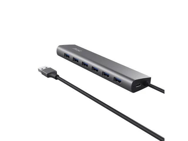 Hub Trust HALYX 7-port USB-A 3.2 zilver