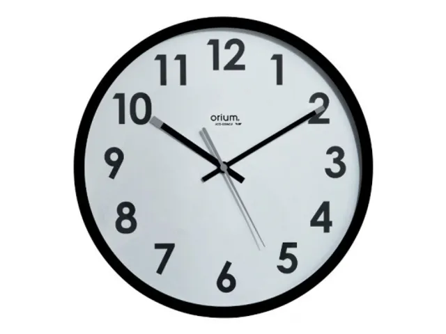 Orium Naturalis horloge murale 31 cm, mouvement silencieux, noir