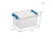 Q-line opbergbox 2L transparant blauw - 20x15x10,4cm