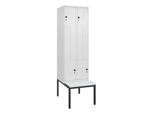 Z-garderobekast,HxBxD 2120x600x815mm,2vak,vak B 300mm,draaigrendel