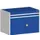 ladekast HxBxD 700x1050x750mm 2laden RAL7035 front RAL5010