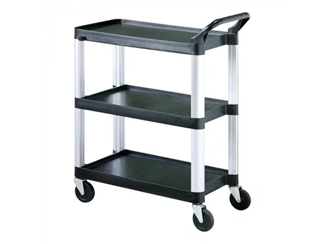 Emga Serveerwagen kunststof/aluminium 3 bladen 62x36cm, 45kg