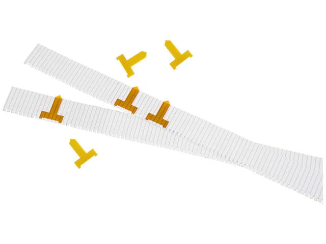 planningspijl,B 7mm,kunststof,geel transparant