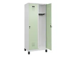 locker,HxBxD 1950x800x500mm,2vak,vak B 400mm,draaigrendel,voeten