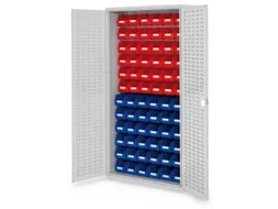 kast met sleufplaat m. bakken,HxBxD 1950x1000x410mm,72bakken PE
