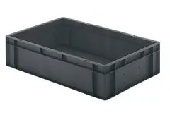 Euronorm-stapelbak 26l 145x600x400mm Wanden/bodem Gesloten Grijs