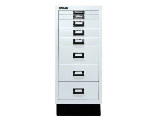 kantoor-ladekast HxBxD 670x279x380mm 8 laden romp lichtgrijs staal
