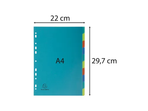 Exacompta Tabbladen PP Gerecycleerd Forever 10-Delig A4 11-Gaats Assor