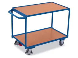 Tafelwagen 250kg 1000x600mm 2 Etages Houten Plaat Horizontale Beugel