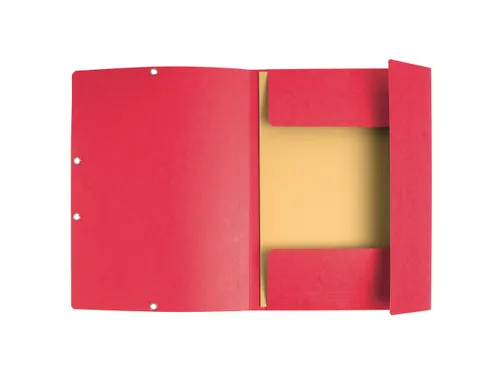 Elastomap 3 kleppen glanskarton 355gm² A4 Rood