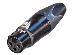 Neutrik - Xlr Kabeldeel, 3-Polig Vrouwelijk, Verzilverd, Zwart