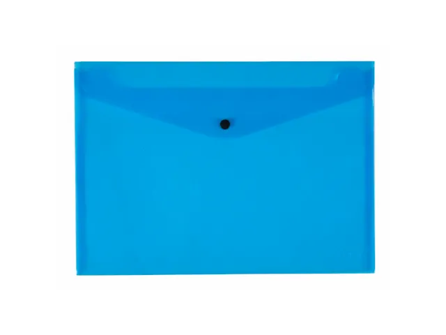Documentenmap A4 172 Micron Drukknopsluiting Blauw