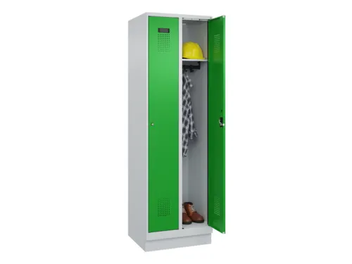 locker,HxBxD 1950x600x500mm,2vak,vak B 300mm,cil.-slot,sokkel