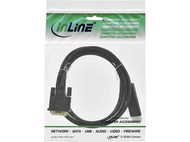 Kabel inLine Displayport DVI 24+1 M/M 2 meter zwart