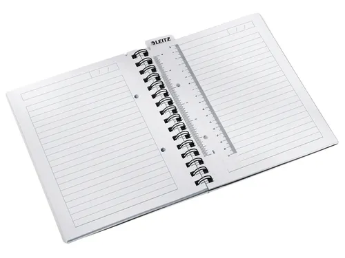 Notitieboek Leitz WOW A5 lijn spiraal PP wit
