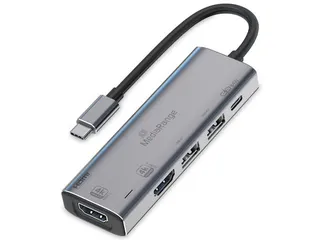 MediaRange USB Type-C 5-in-1 Multiport Adapter Zilver - 1