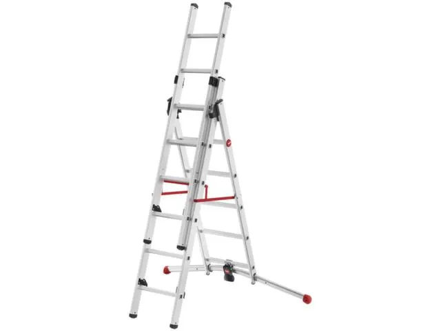 multifunctionele telescoopladder,2x6/1x5,sporten,balk L 3,73m