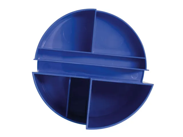 Pennenkoker MAUL roundbox 7 vakken Ø140x125mm blauw