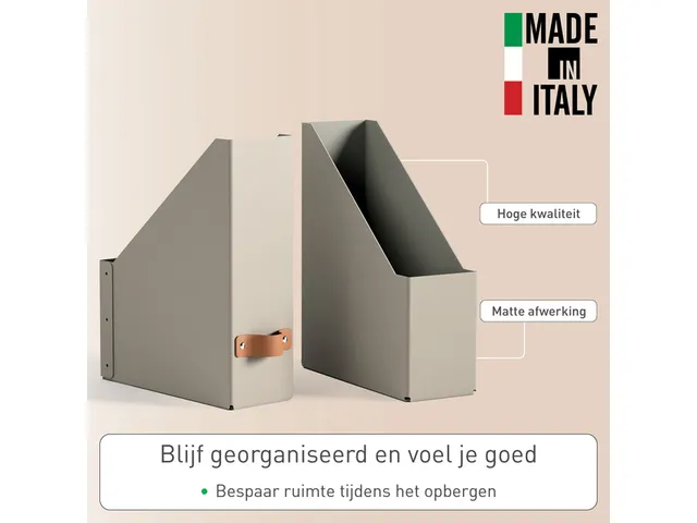 Tijdschriftencassette Leitz Puro set van 2 beige