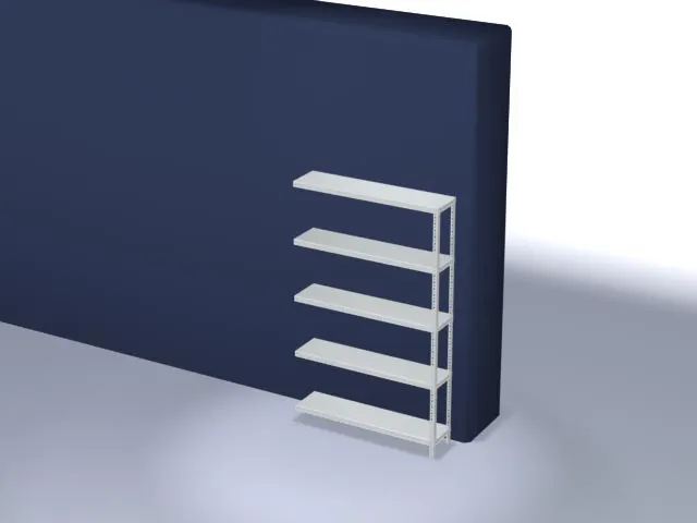 magazijnstelling,aanbouwveld,HxBxD 2000x1300x300mm,vaklast 125kg