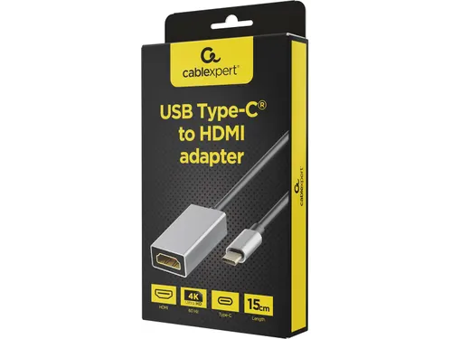 Cablexpert adapter USB-C naar HDMI 4K Ultra HD 15cm Zwart