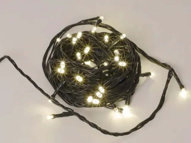Glimmer Light LED - 6m - 40 Witte Lampen - Groene Draad - Modulator -