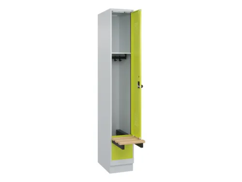 locker met bank,HxBxD 1950x300x815mm,1vak,vak B 300mm,draaigrendel