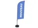 Drapeau de plage Alu Wind Set complet NOUVEAU Impression ECO Bleu
