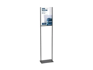 Infostandaard zwart metaal met acryl bord A3 - 1