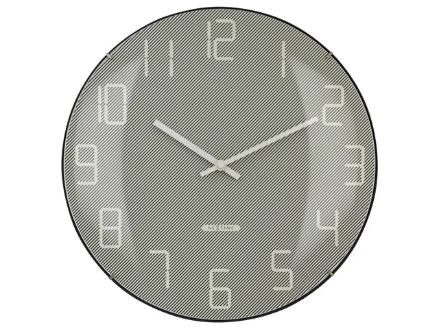 Wandklok Nextime dia 35cm bolvormig glas grijs kunststof Shade