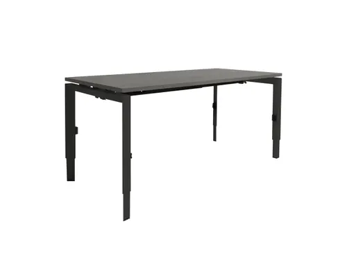 Bureau Linesto N3 hoogte instelbaar 140x80cm Logan eiken, poot Zwart