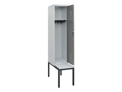 locker met bank,HxBxD 1950x400x815mm,1vak,vak B 400mm,cilinderslot