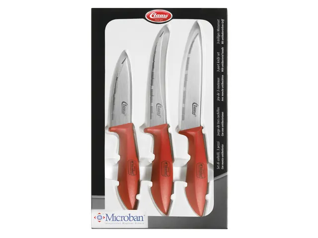 Ensemble de couteaux de cuisine Clauss 3pces. Couteau à peler, légum