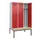 locker met bank,voor scheiding van kleding,HxBxD 2120x1200x815mm,3vak