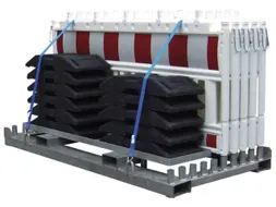 set afzethekken,10hekelementen,11voetplaten,HxL 1250x2250mm,kunststof