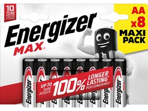 batterijen Max AA/LR06/E91 blister 8 MaxIPACK