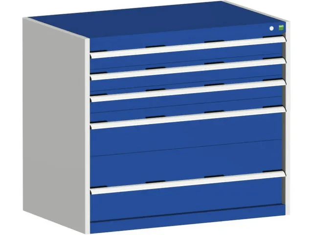 ladekast HxBxD 900x1050x750mm 5laden romp RAL7035 front RAL5010