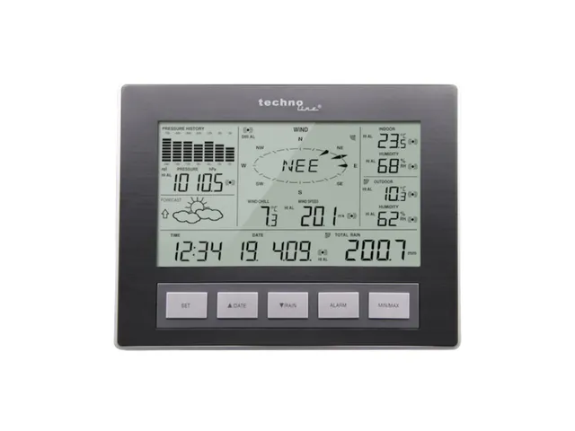 Weerstation Technoline WS 2816 222x173x42mm alu/zwart PC gegevensoverd